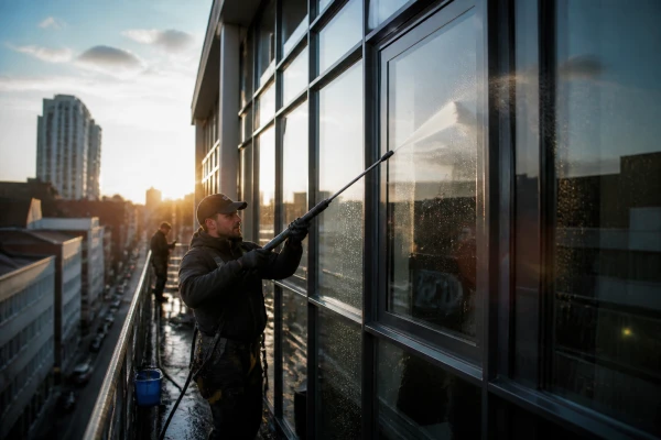 Entreprise lavage vitres immeuble professionnel Bourg-en-Bresse