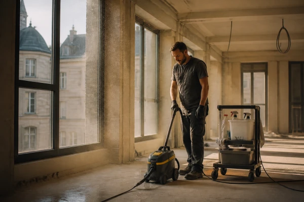 Prestation nettoyage chantier dépoussiérage professionnel Bourg-en-Bresse